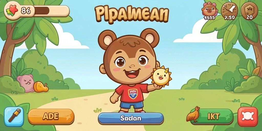 Tampilan menakjubkan dari peta yang dijelajahi dalam game.